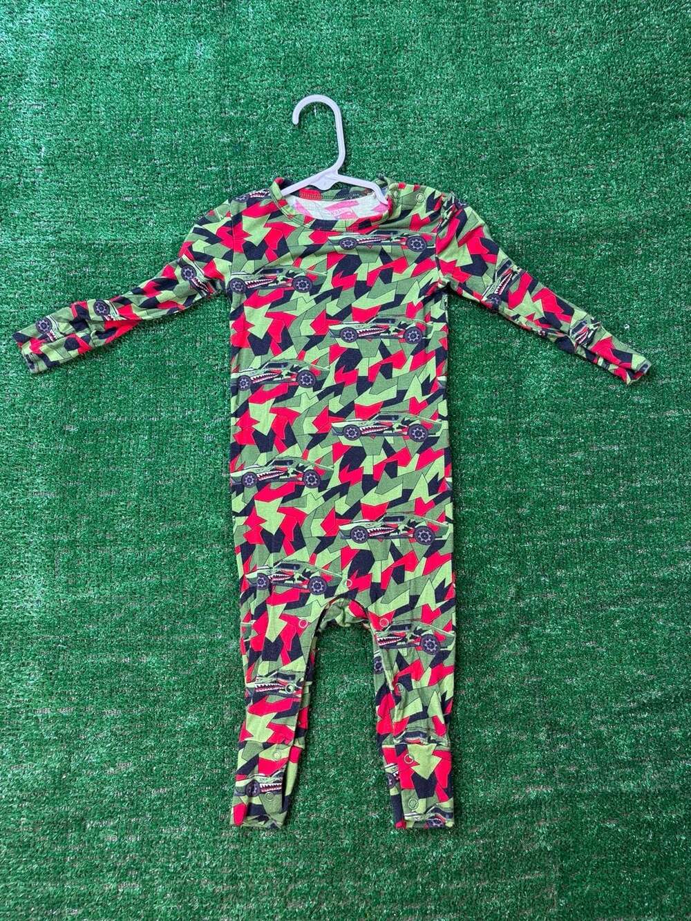 Posh Peanut Hot Wheels Muscle Bound Romper Size 12-18 Months